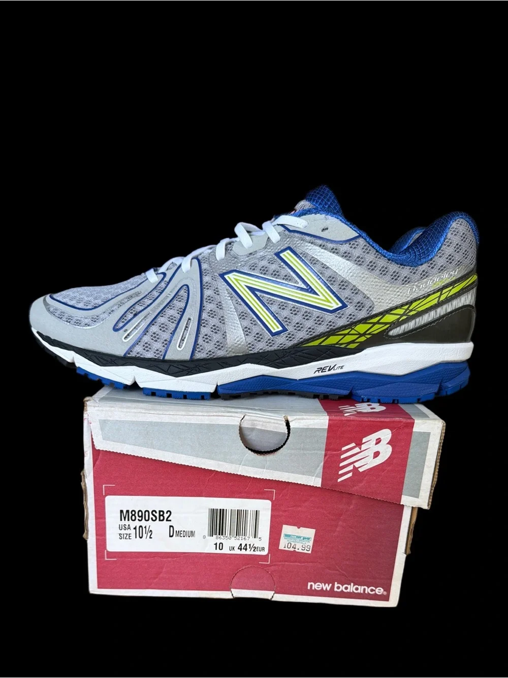 New Balance 890 Men’s size 10.5 Gray / Blue Mesh Running Shoes *NEW*